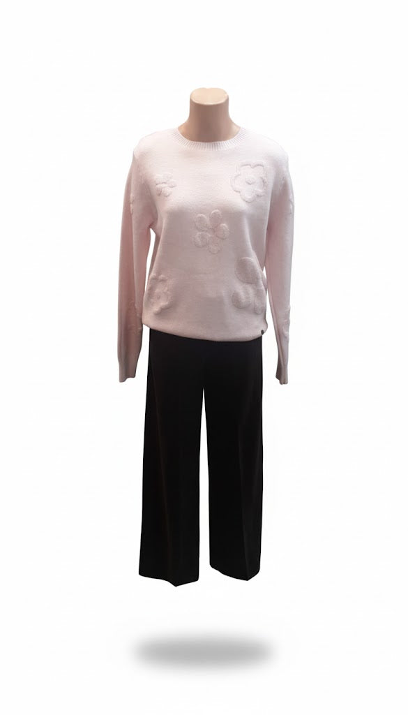 Pulover cu flori catifelate